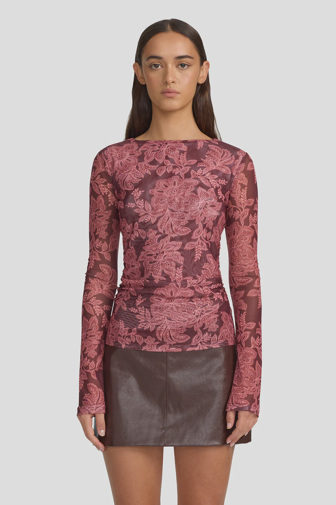 AZALEA TOP - PLUM PAISLEY