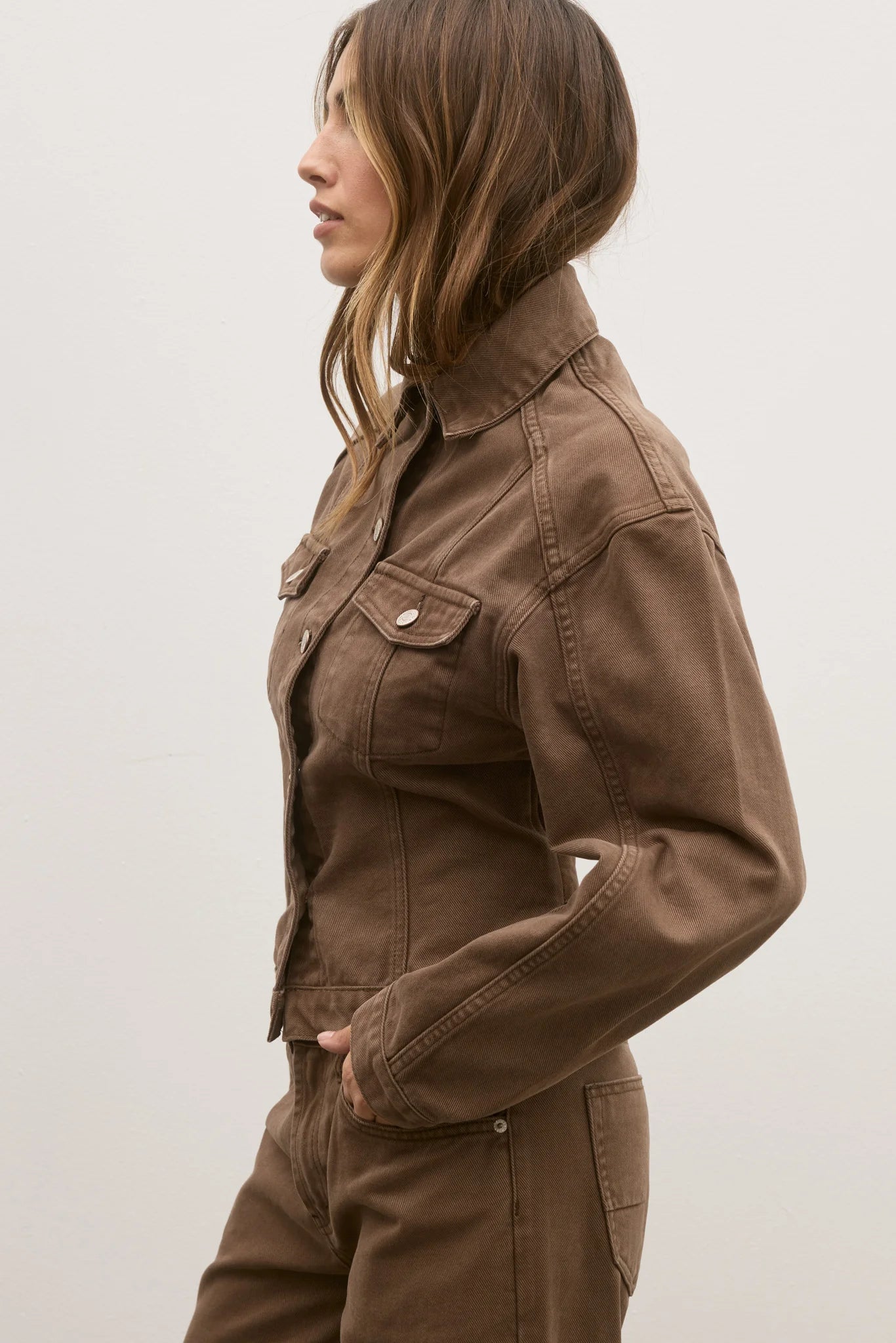 AVERY MID RISE JEAN - CHOCOLATE