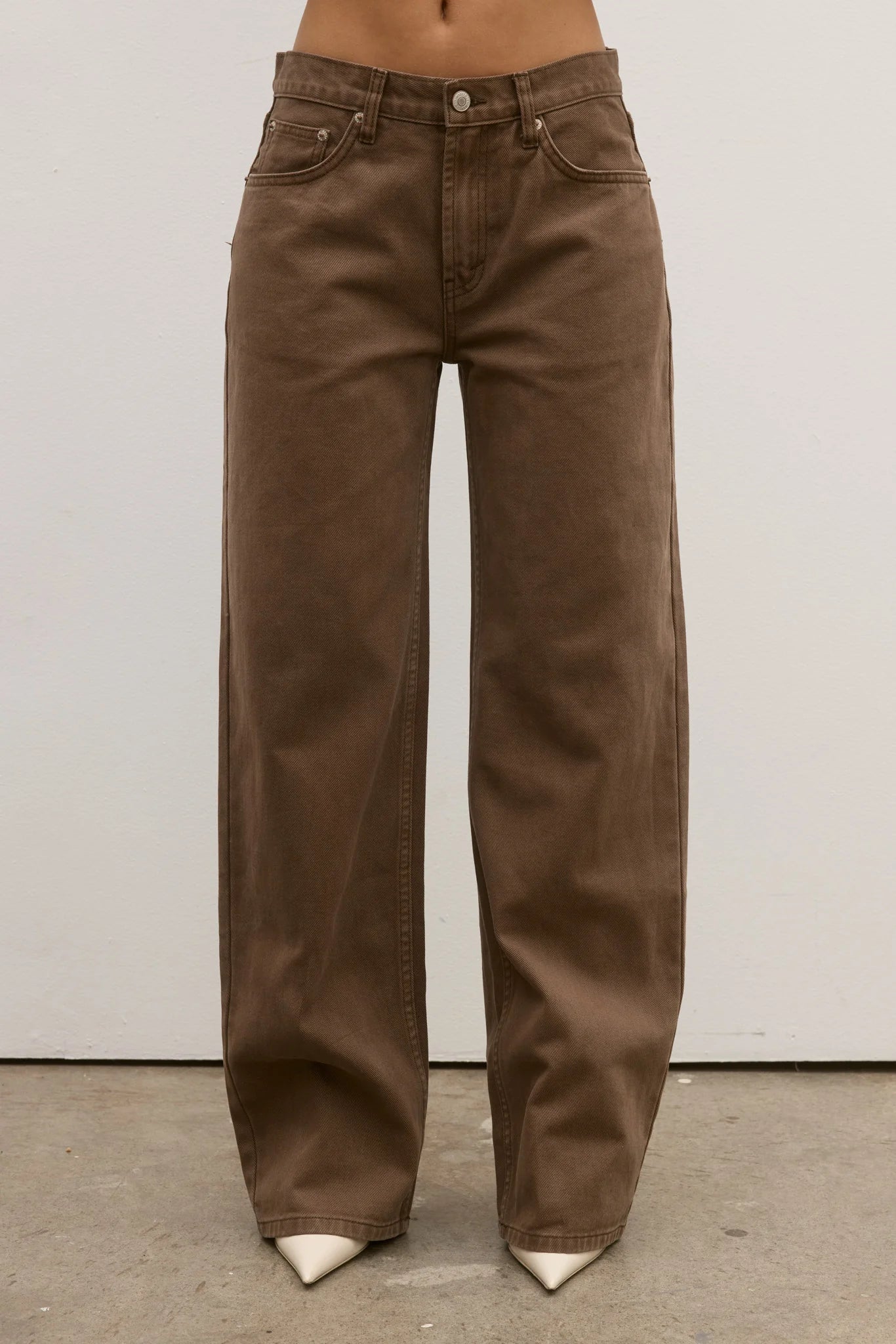 AVERY MID RISE JEAN - CHOCOLATE