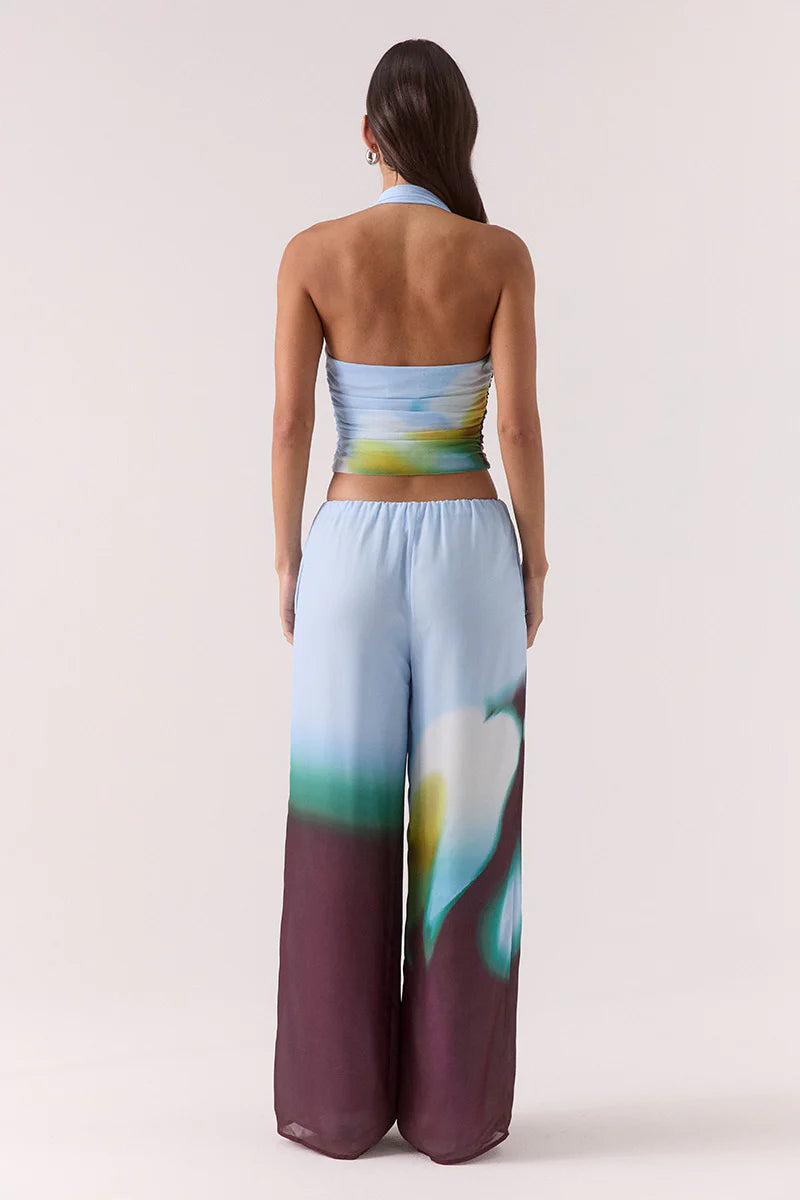 ZINNIA MESH TOP - AZURE