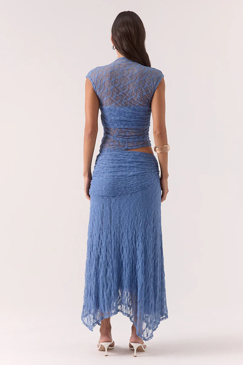 LOWRI TOP - SLATE BLUE