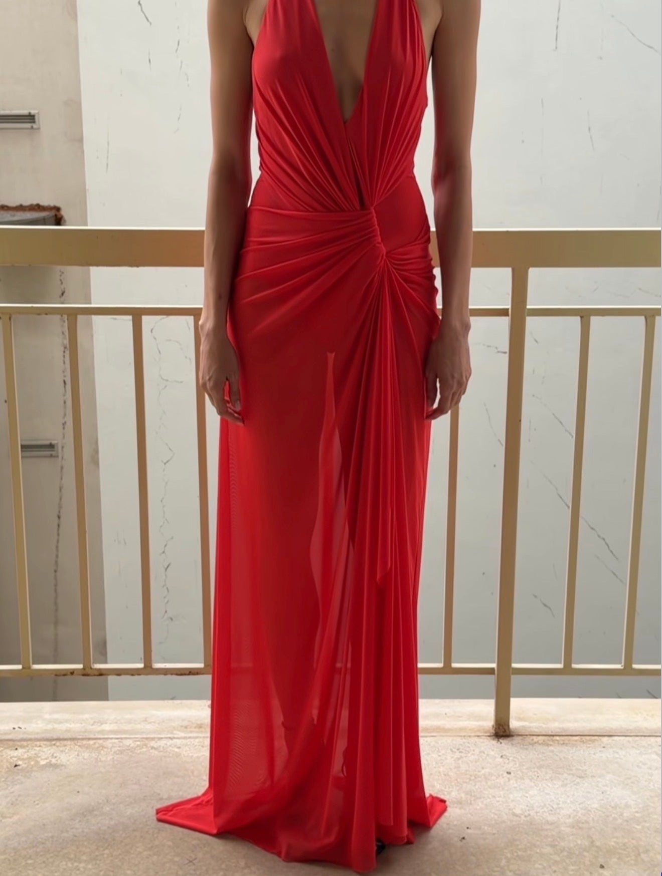 XANTHI V NECK MAXI DRESS