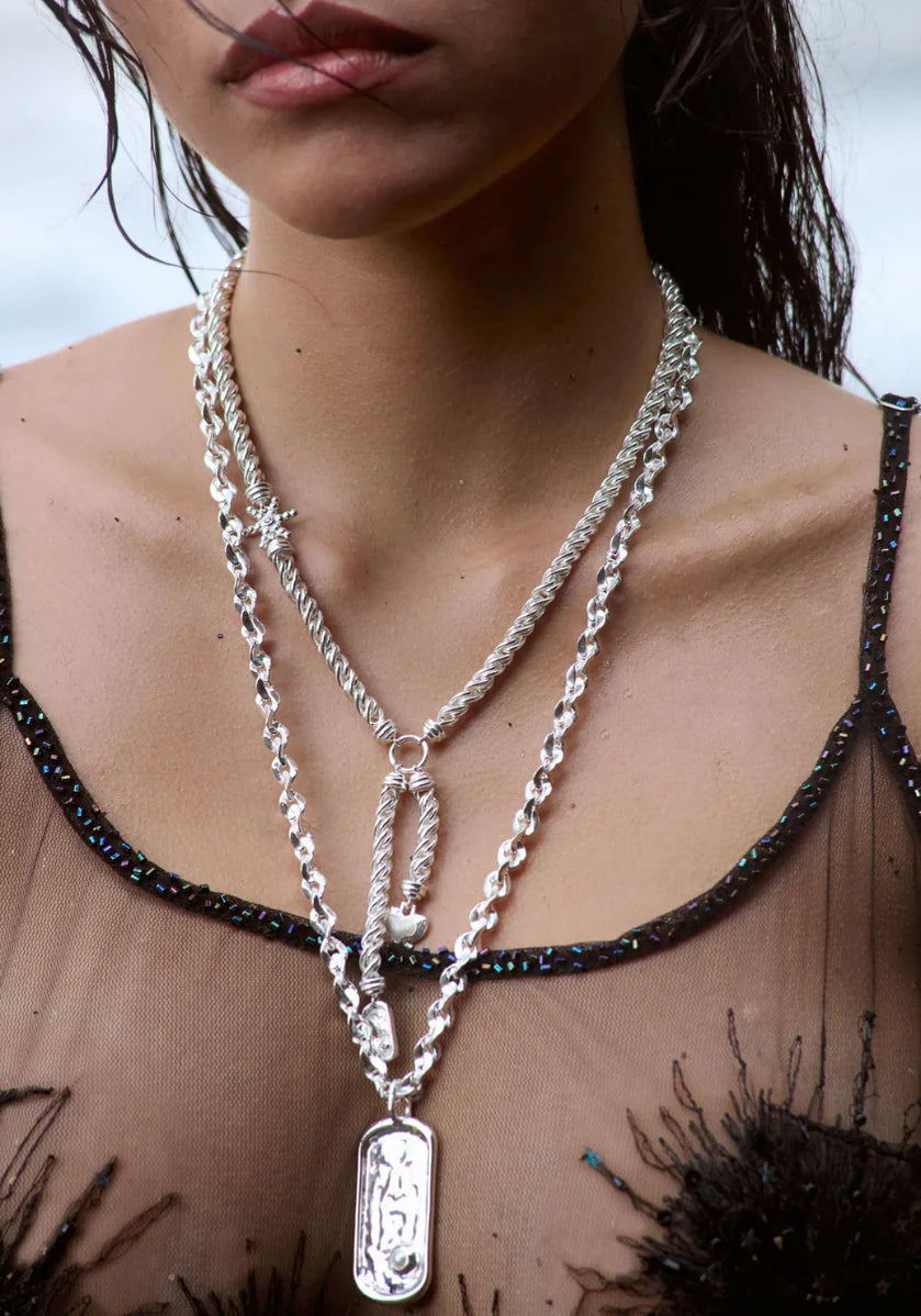 CASSIA NECKLACE - SILVER PEARL