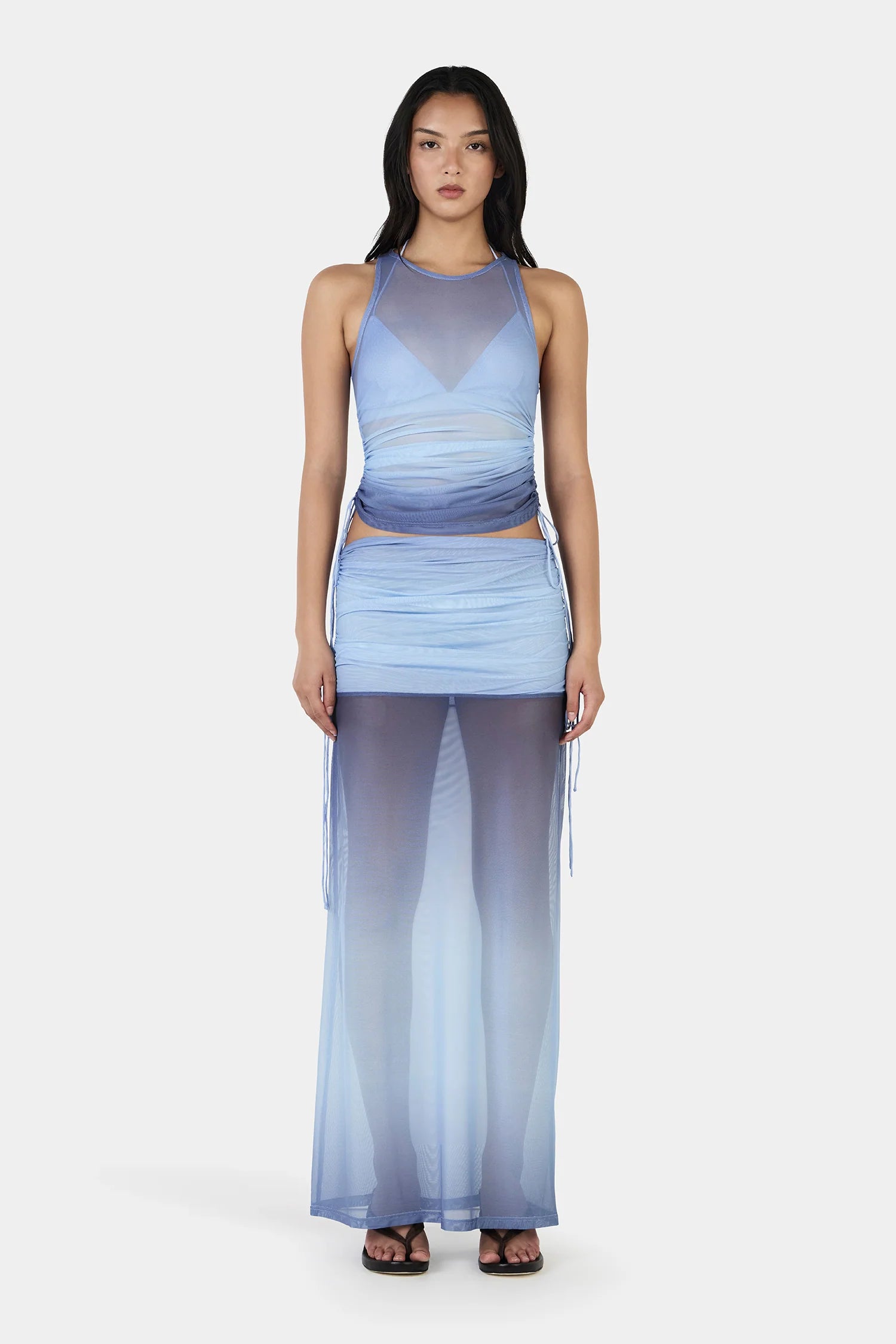 HEATHER MAXI SKIRT - OCEAN