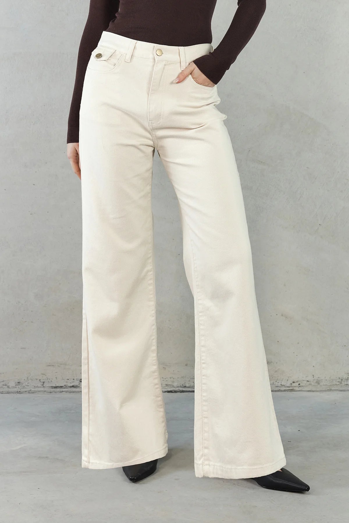 JOSEFINA DENIM PANT CREAM
