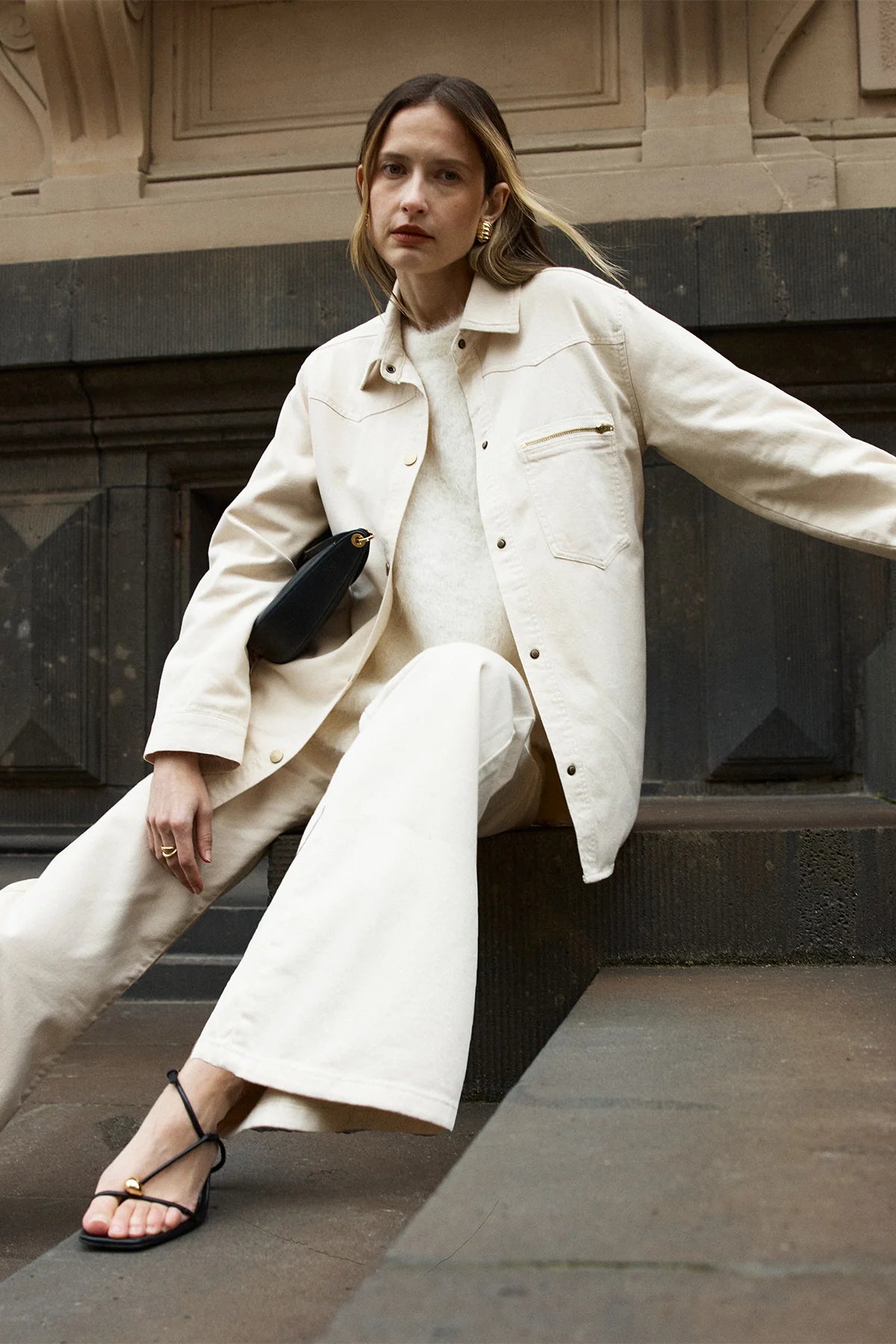 JOSEFINA DENIM PANT CREAM