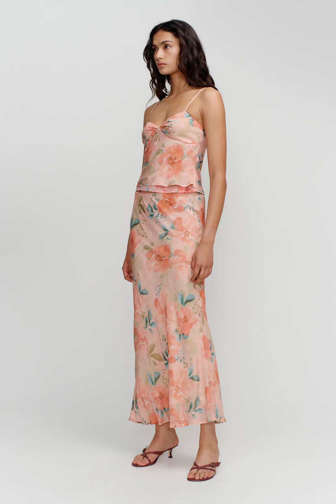 MARLI SLIP SKIRT WATERMELON FLORAL