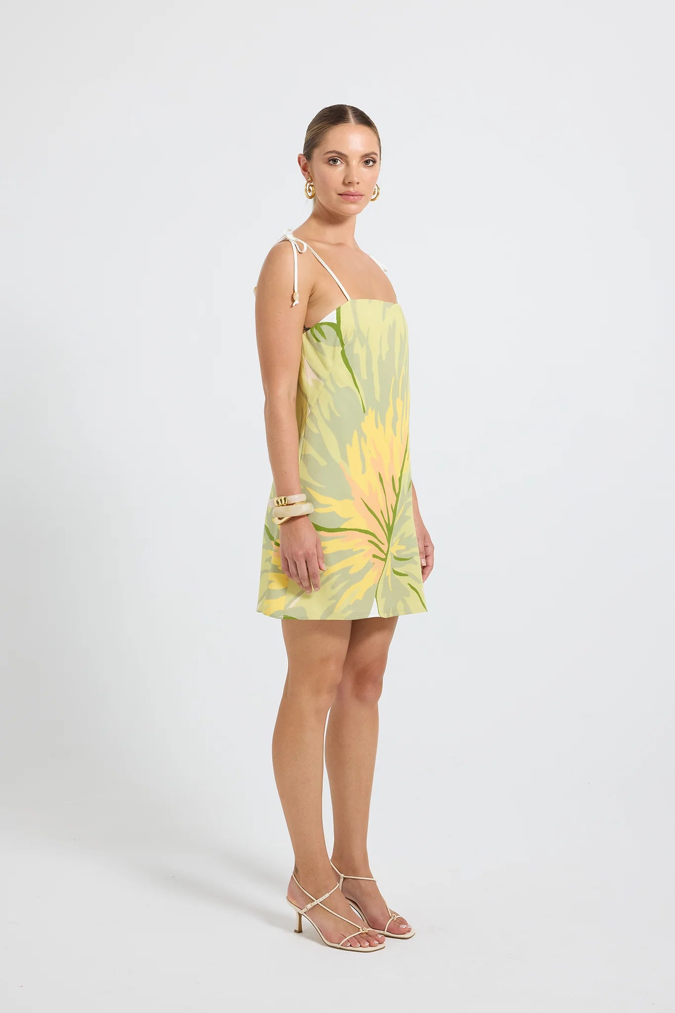JUNO MINI DRESS - GREEN PALM