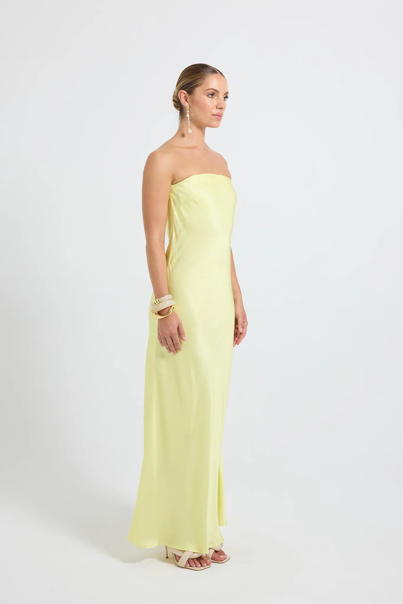 QUINN STRAPLESS MAXI - LEMON LIME