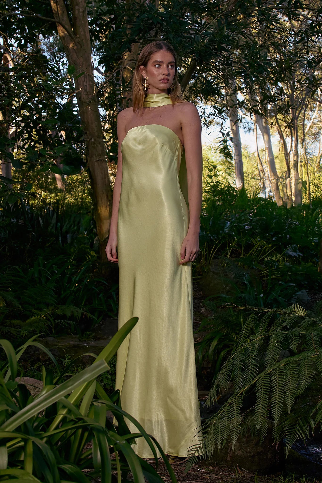 QUINN STRAPLESS MAXI - LEMON LIME