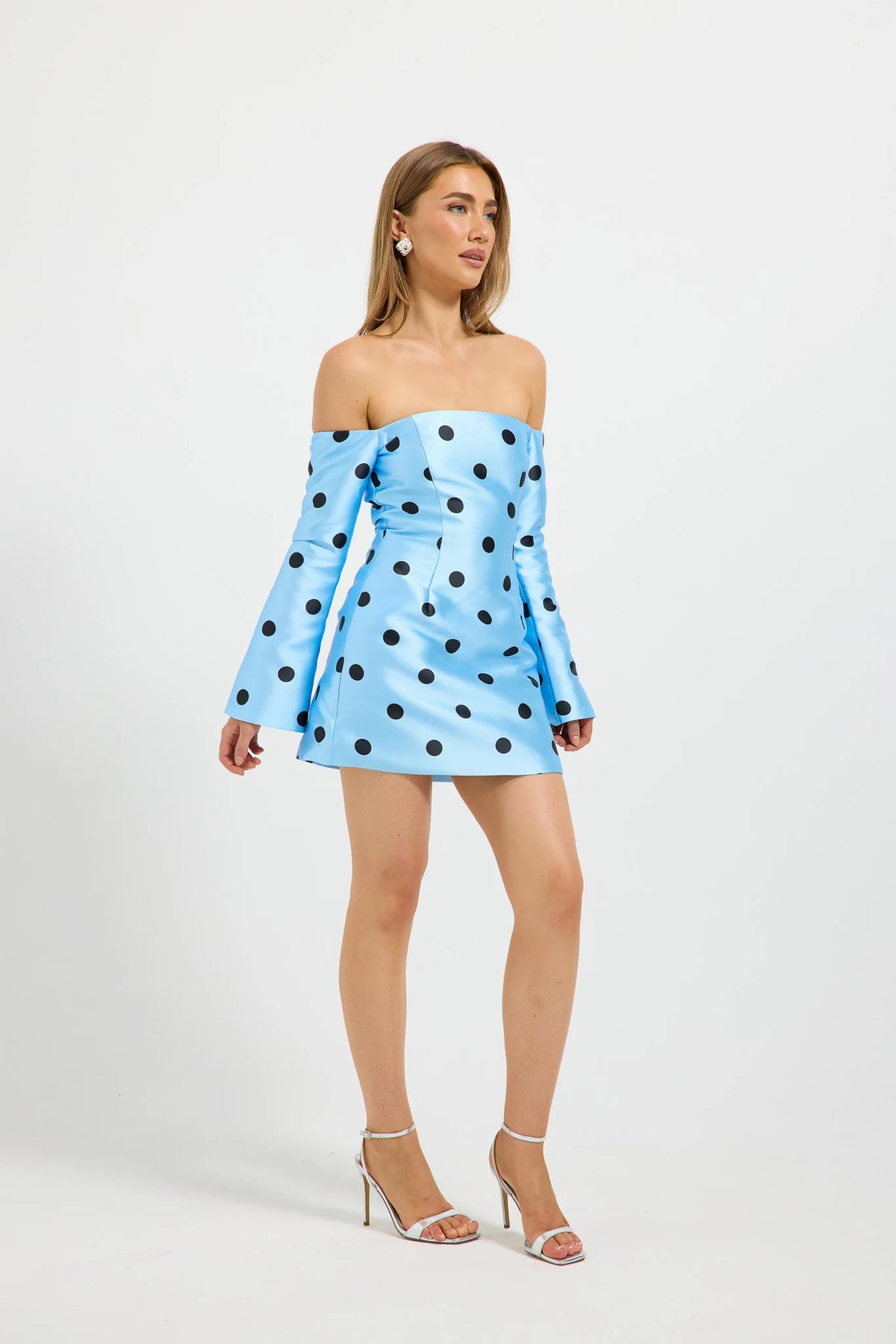 DOTTIE SLEEVE MINI DRESS