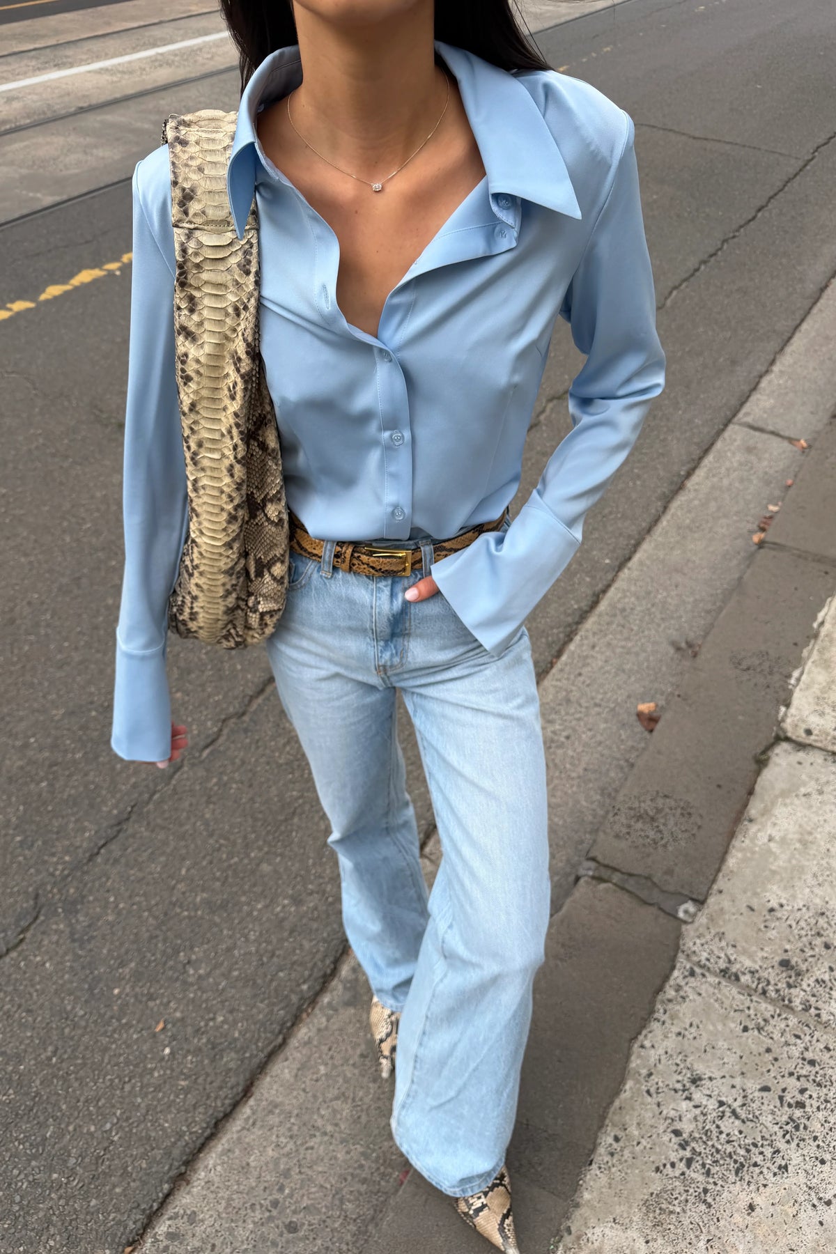 STRUCTURED SHIRT - BLUE