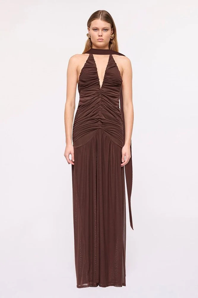 CHLOE HALTER MAXI DRESS