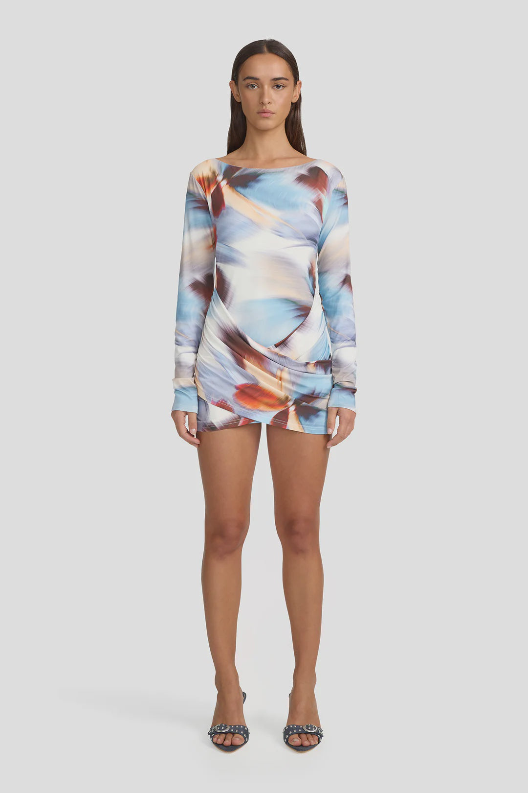 ZEPHYR MINI DRESS SMOKEY HAZE