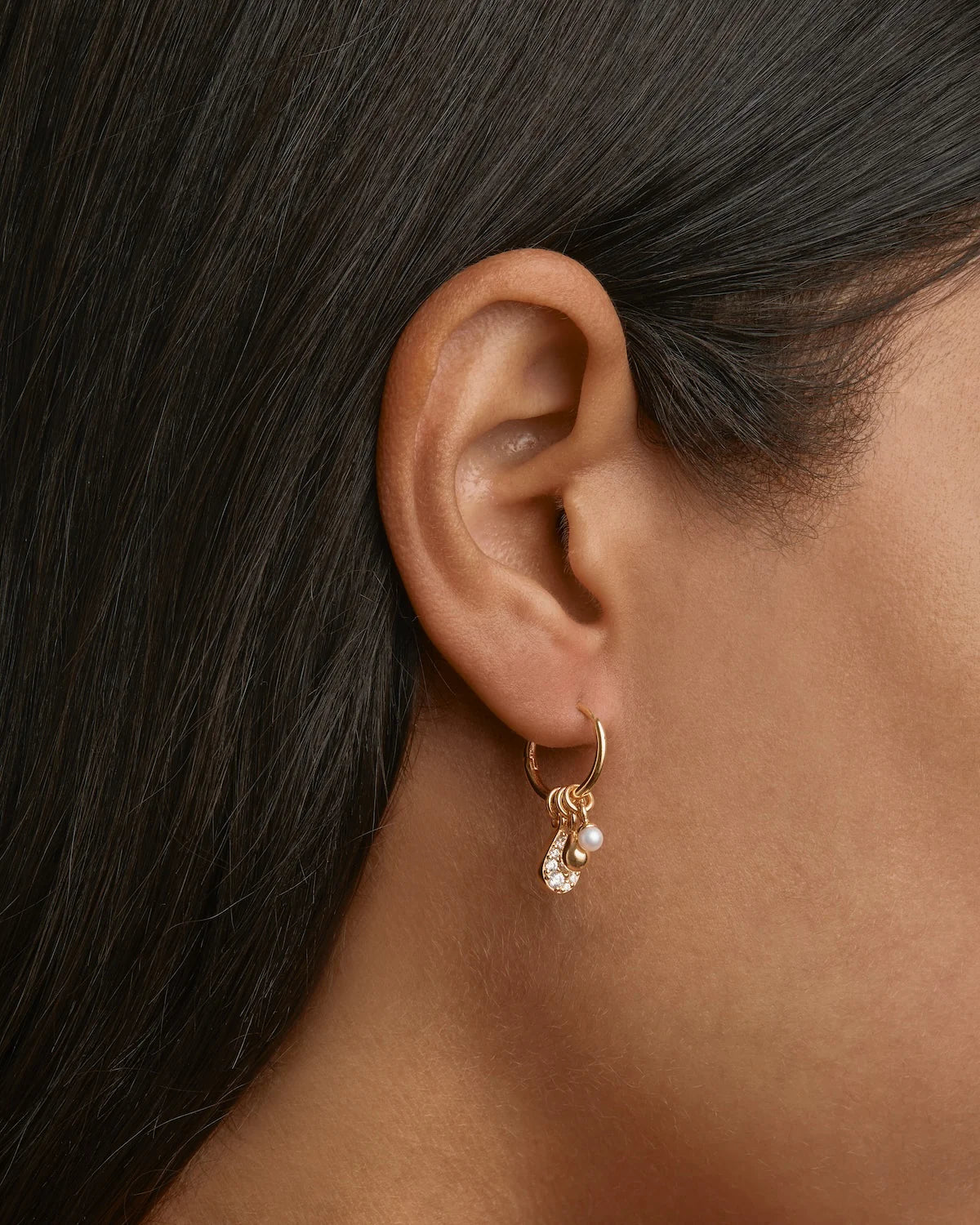 SILVER OCEAN MIST HOOPS