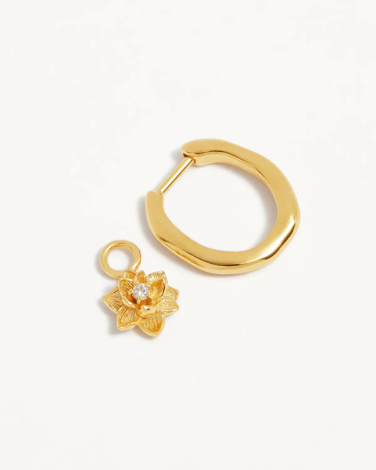 BLOOM WITHIN LOTUS HOOPS - GOLD