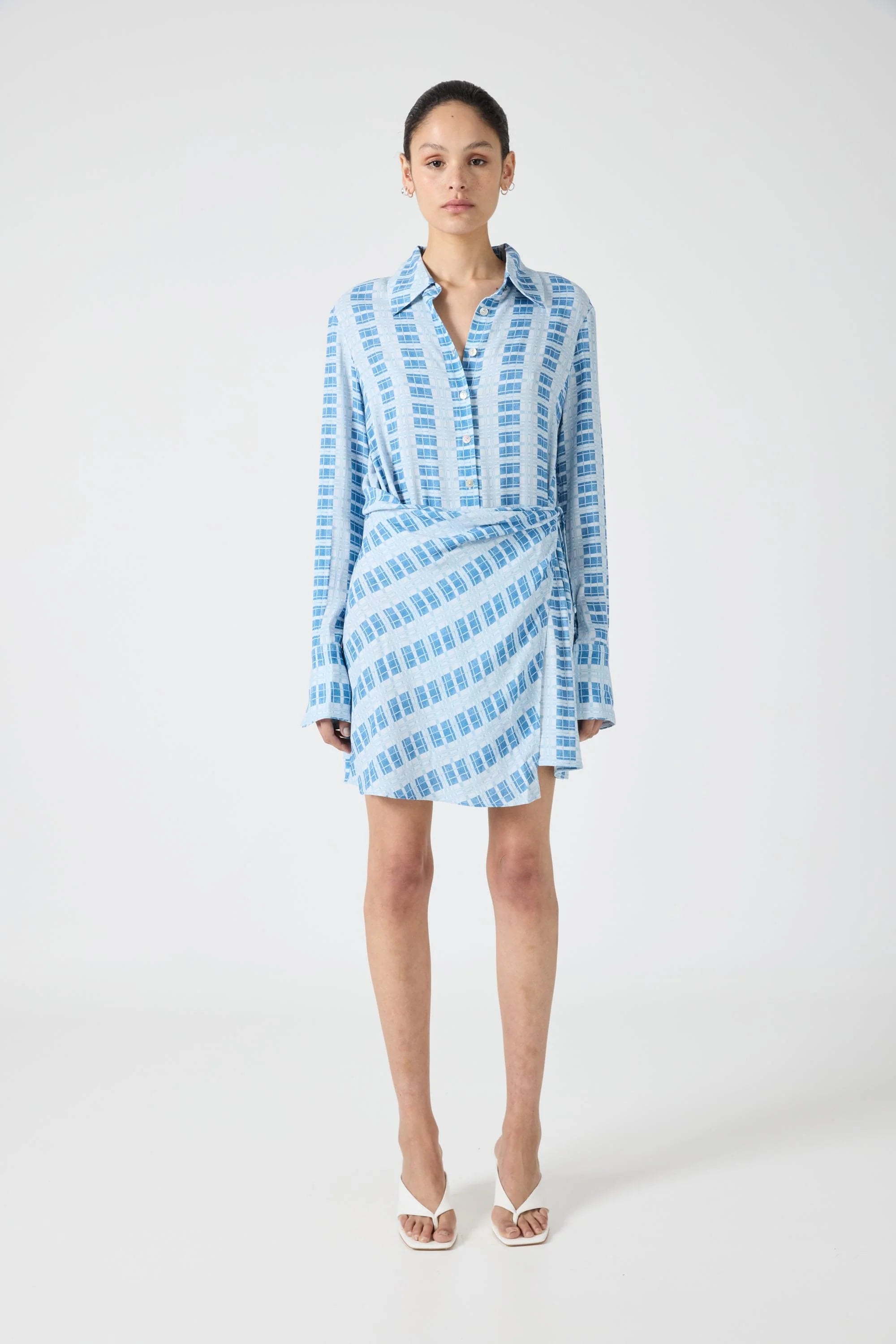 INFINITE SHIRT DRESS CHECK