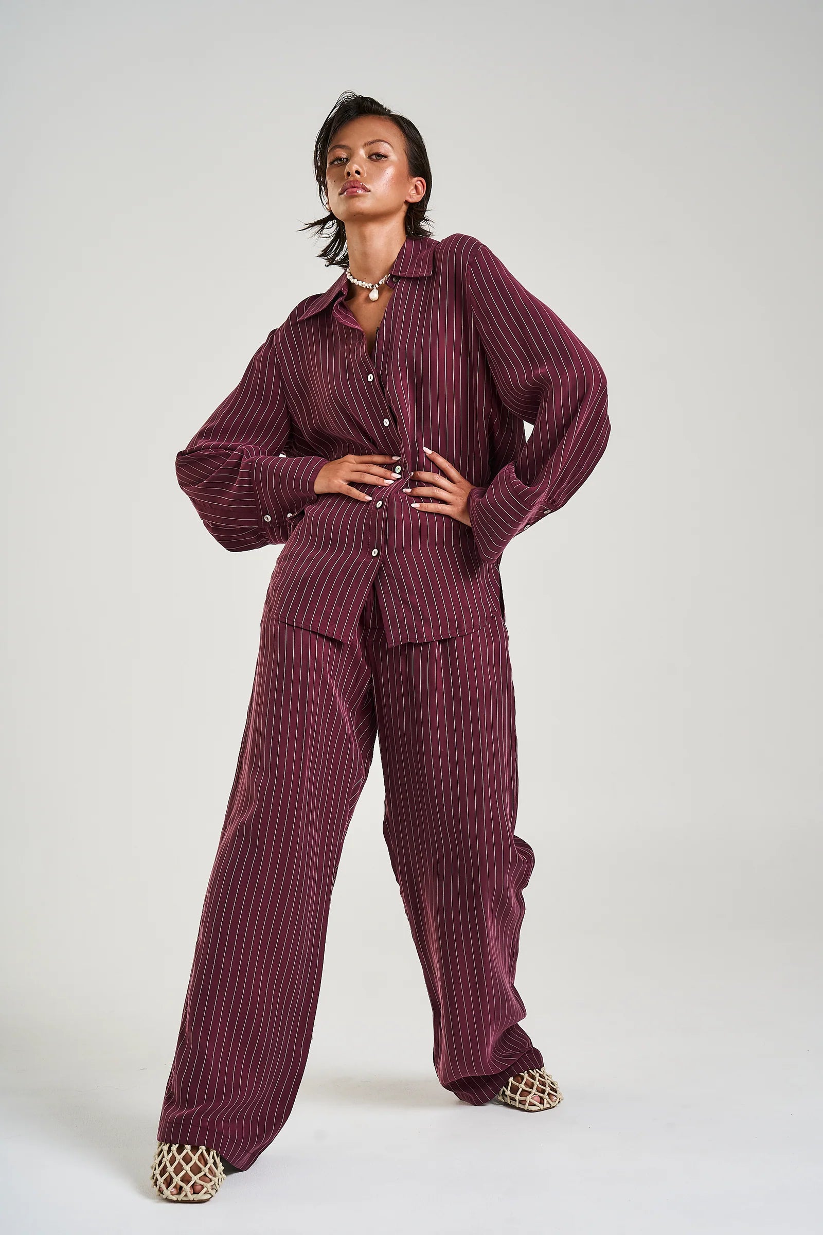 BOSS PANT KINA PINSTRIPE