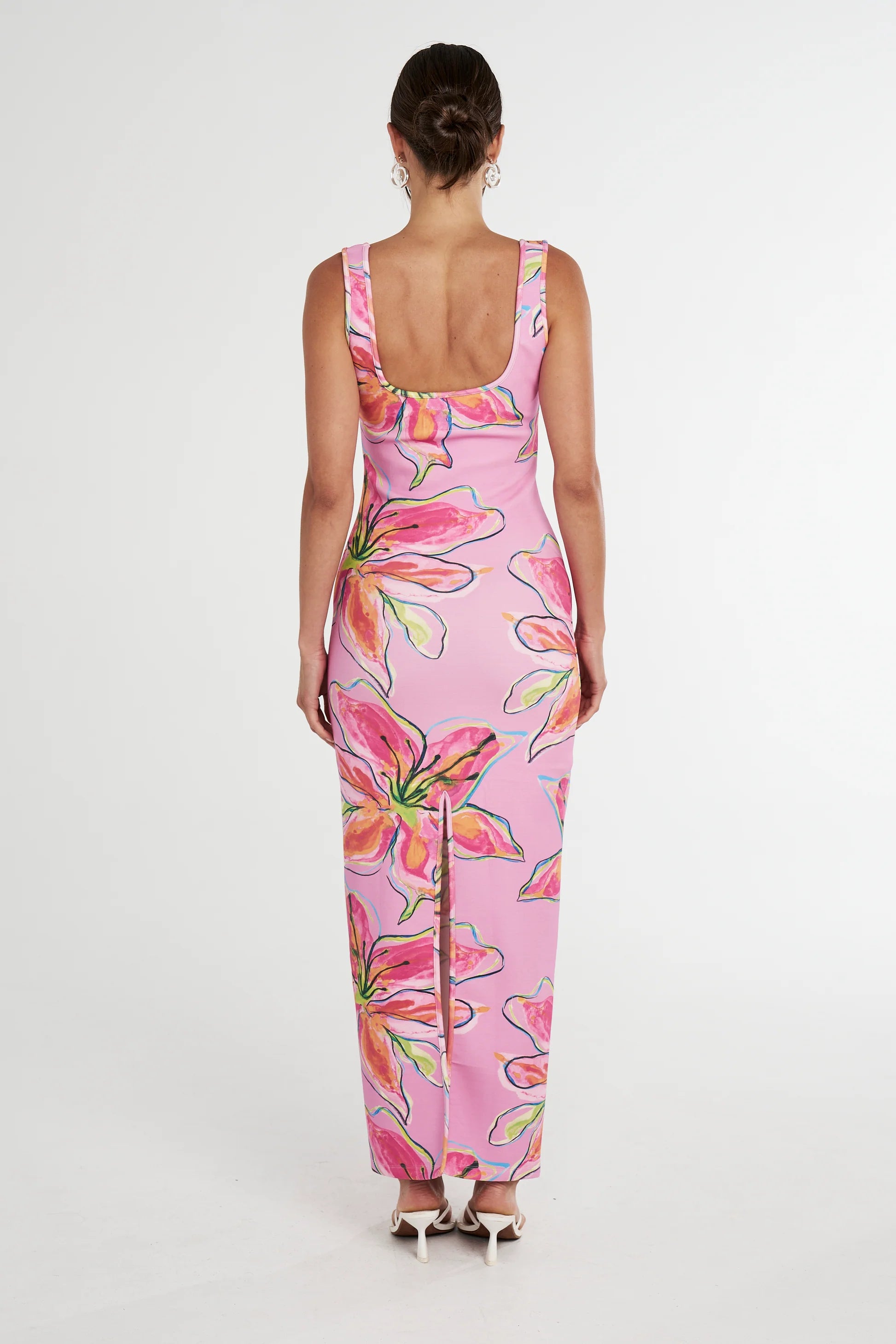 SCOOP NECK MAXI LILAC LILY
