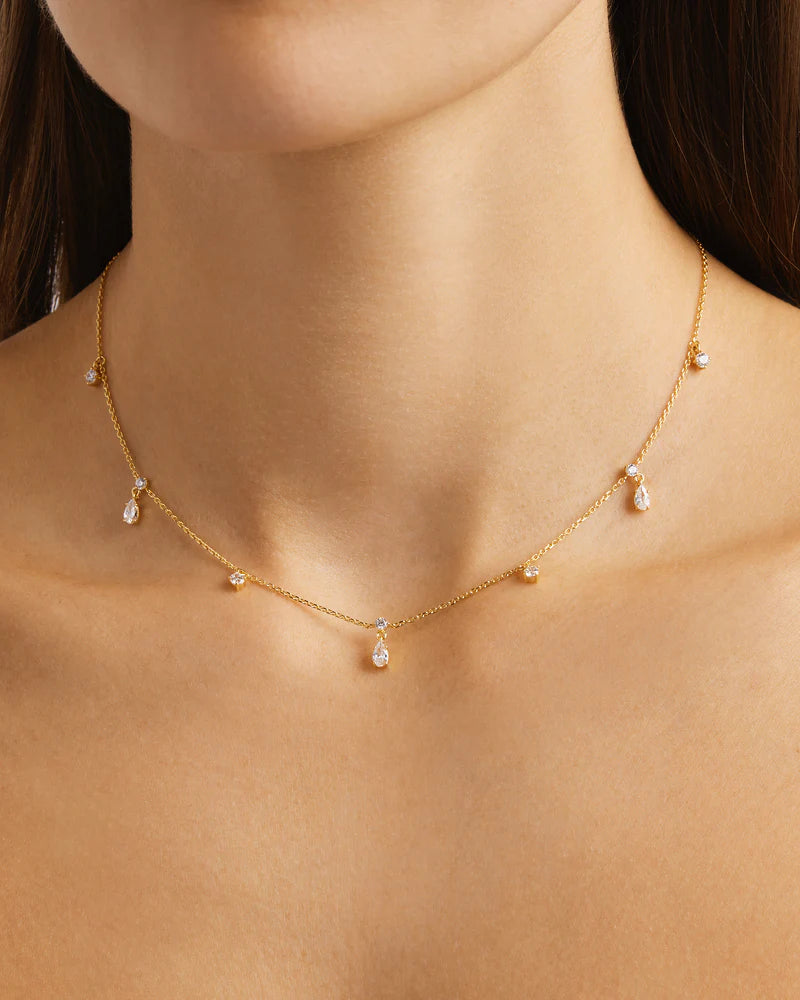 NO RAIN NO FLOWERS CHOKER - GOLD