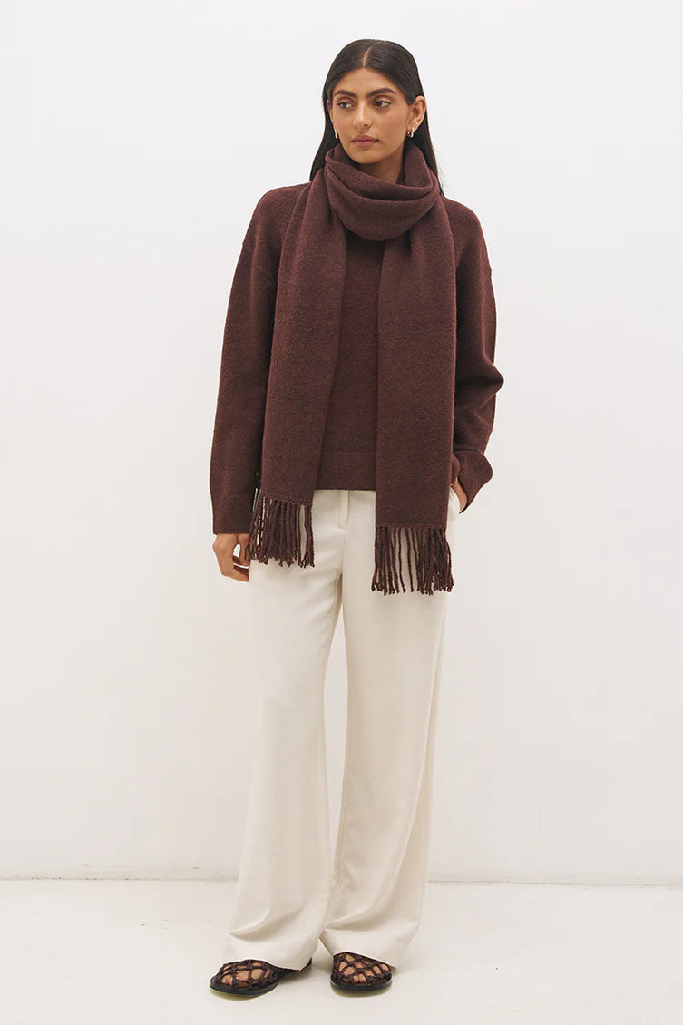SCARF KNIT JUMPER