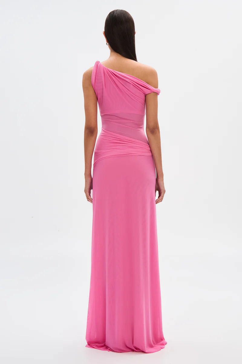 THE SISAL MESH MAXI DRESS - ORCHID PINK