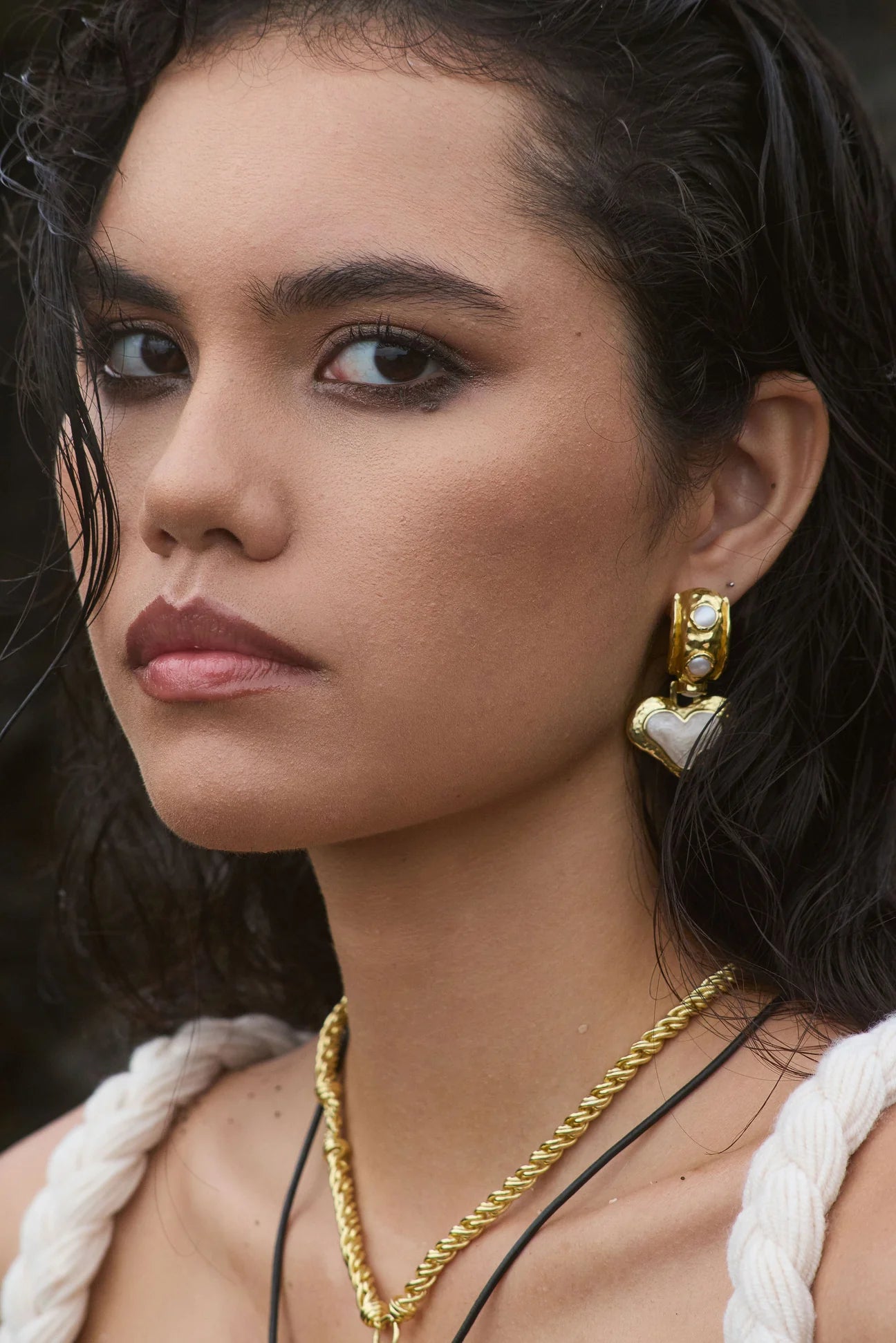 ELENA EARRINGS - GOLD PEARL