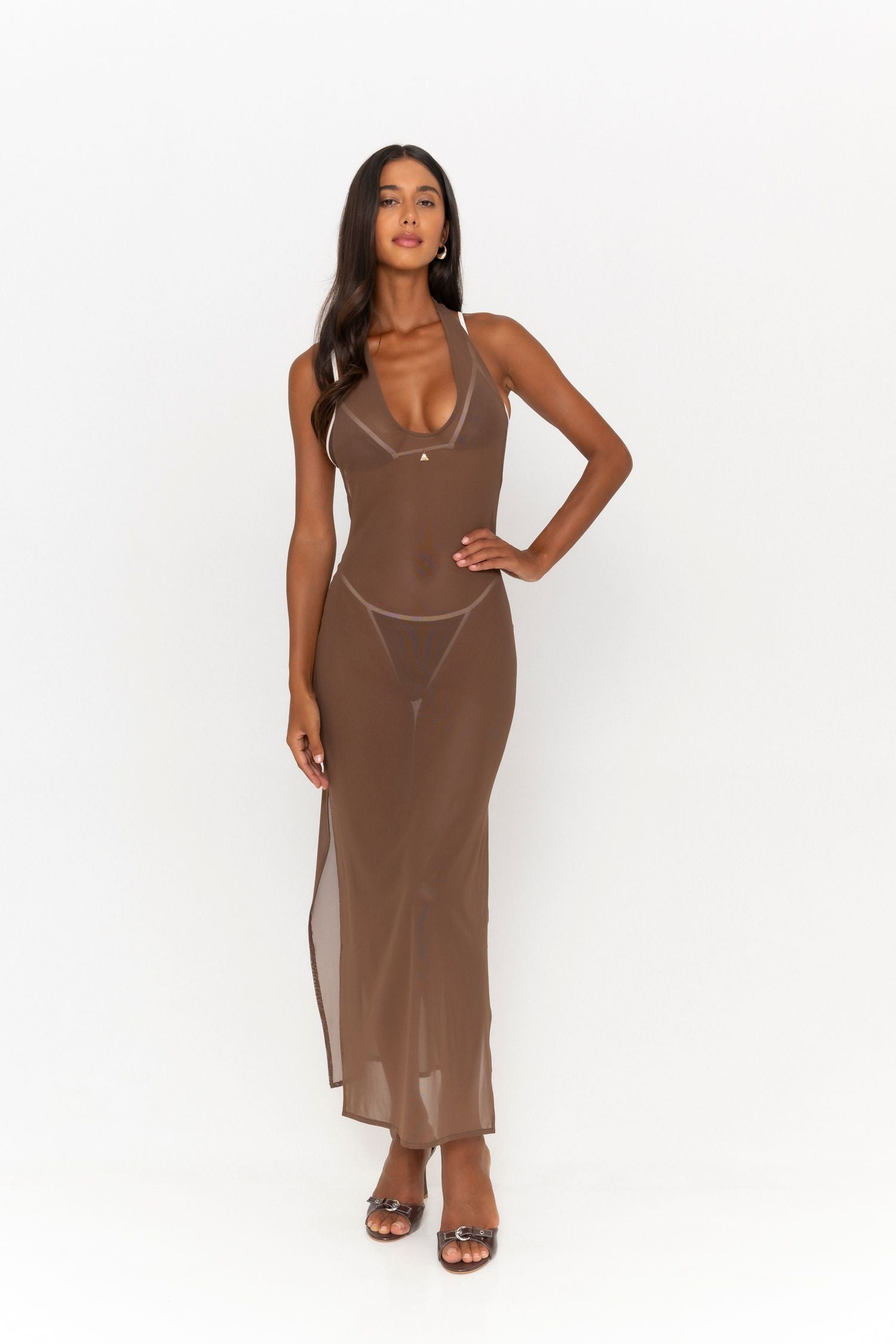 AVA MAXI DRESS ESPRESSO