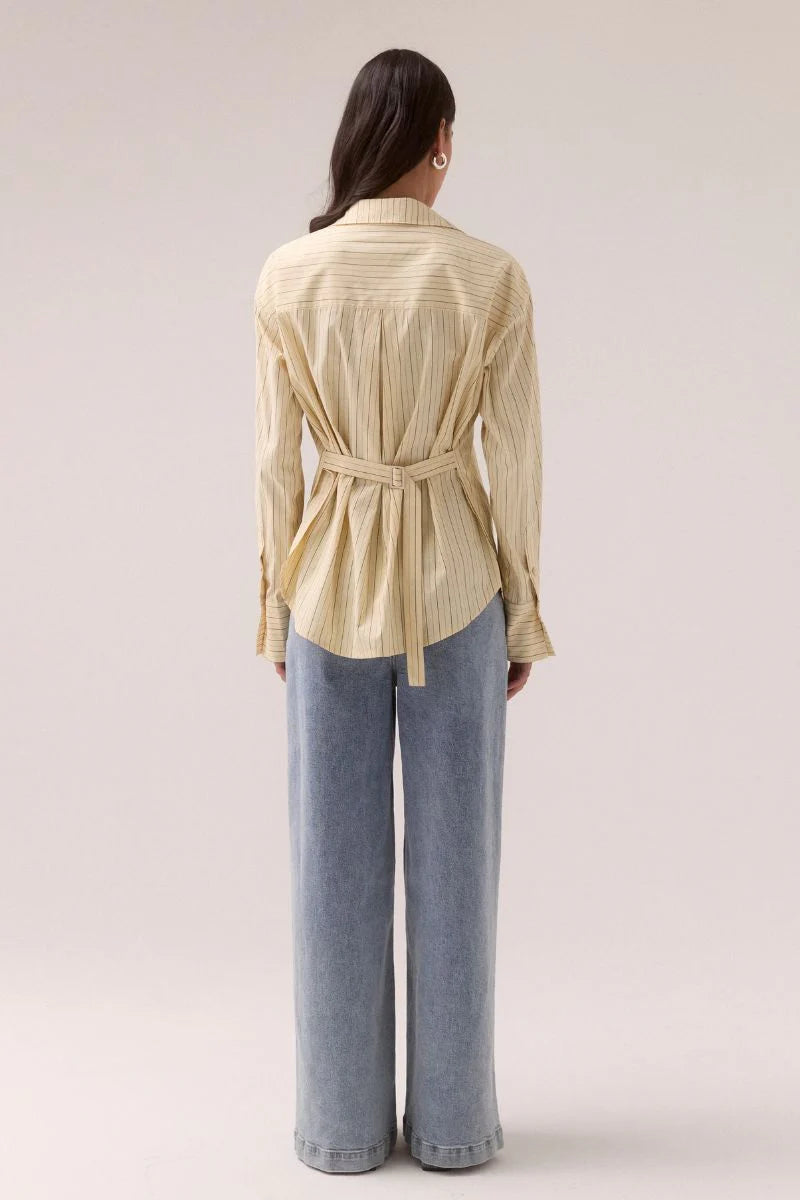 BRYNN SHIRT - LEMONADE STRIPE