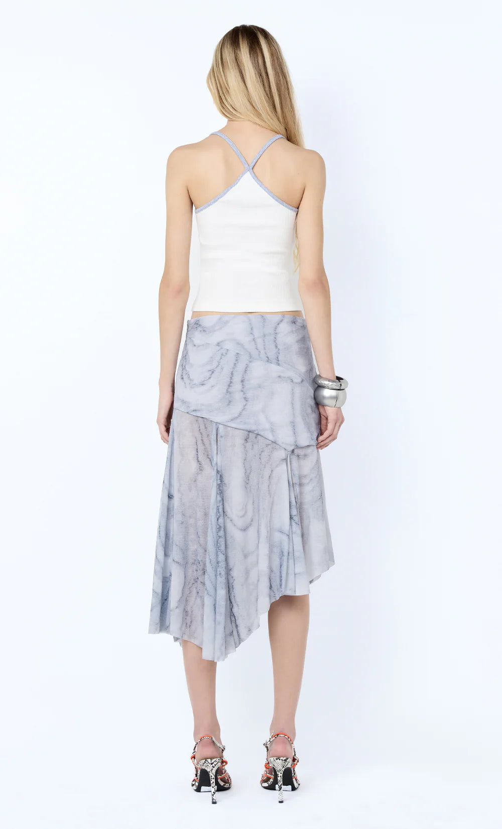 ETIENNE ASYM MIDI SKIRT