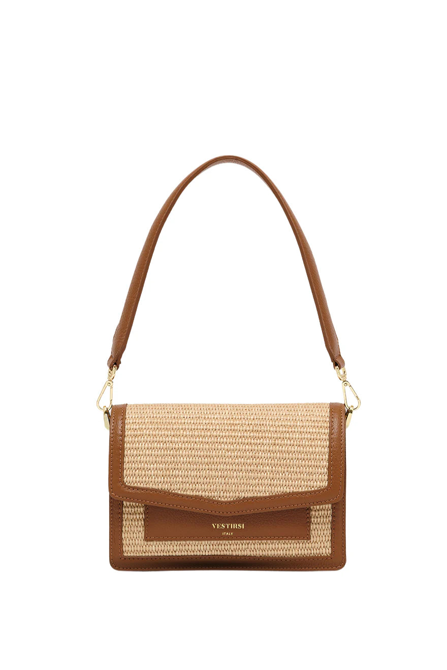 AMELIA RAFFIA BAG TAN