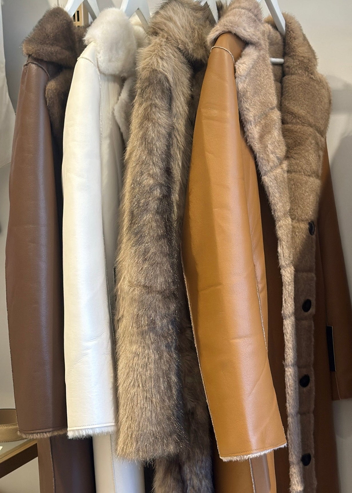 FAUX FUR TRENCH COAT