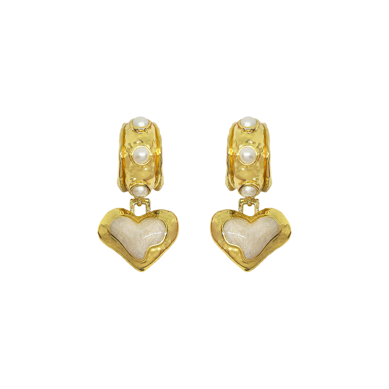 ELENA EARRINGS - GOLD PEARL