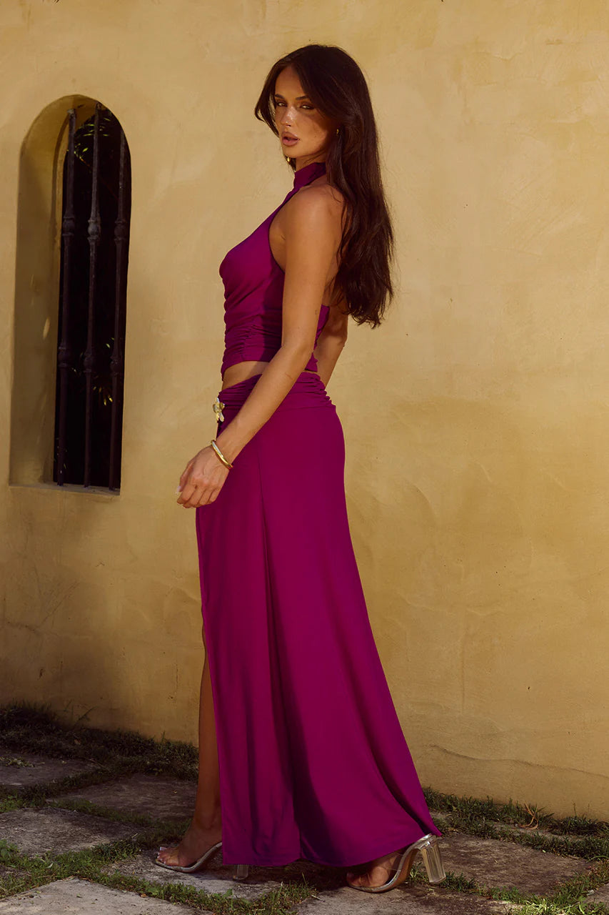 FARLEY MAXI SKIRT MAGENTA