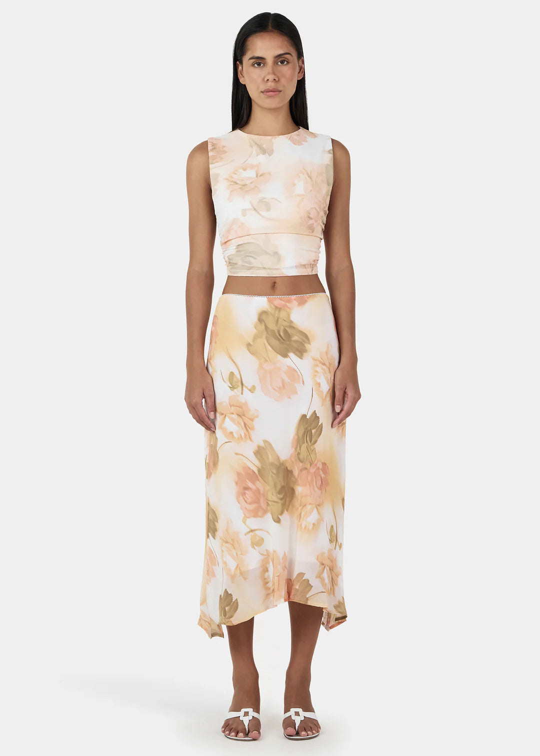 SIA BIAS SKIRT - PEACHY GARDEN