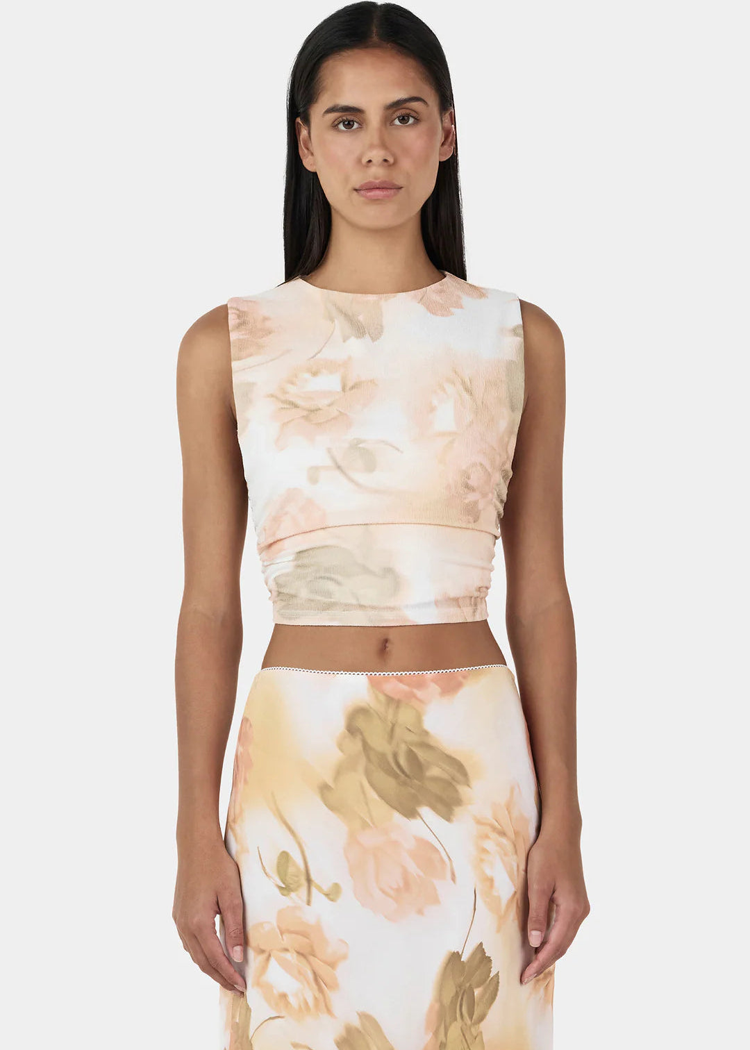 GELLER TOP - PEACHY GARDEN