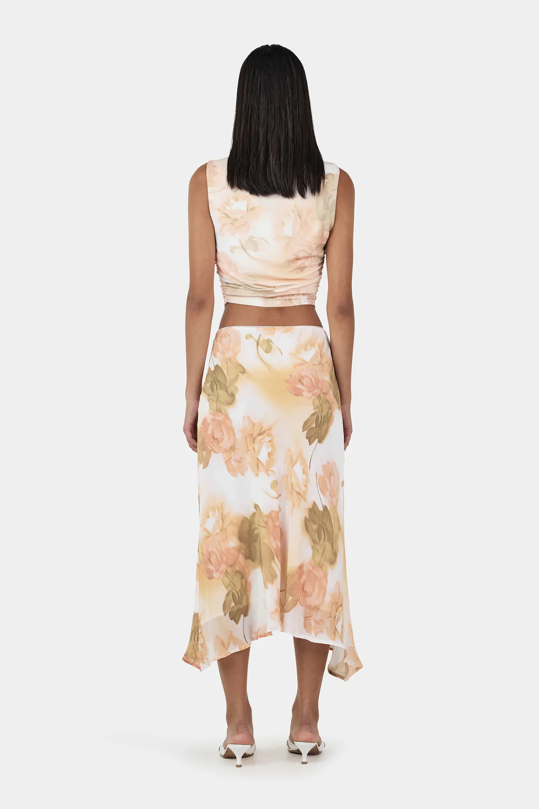 SIA BIAS SKIRT - PEACHY GARDEN