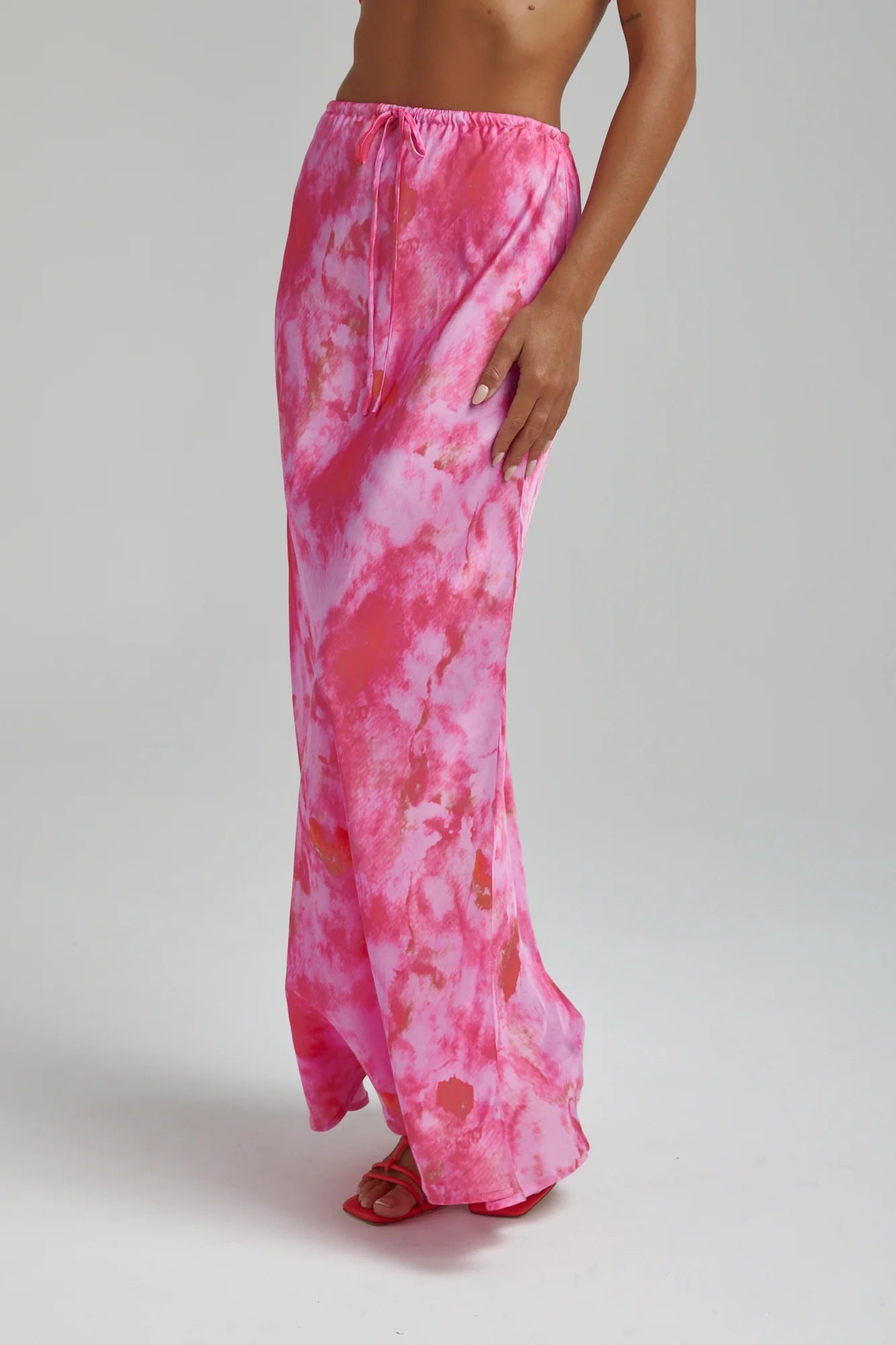 RELAXED MAXI SKIRT HIBISCUS