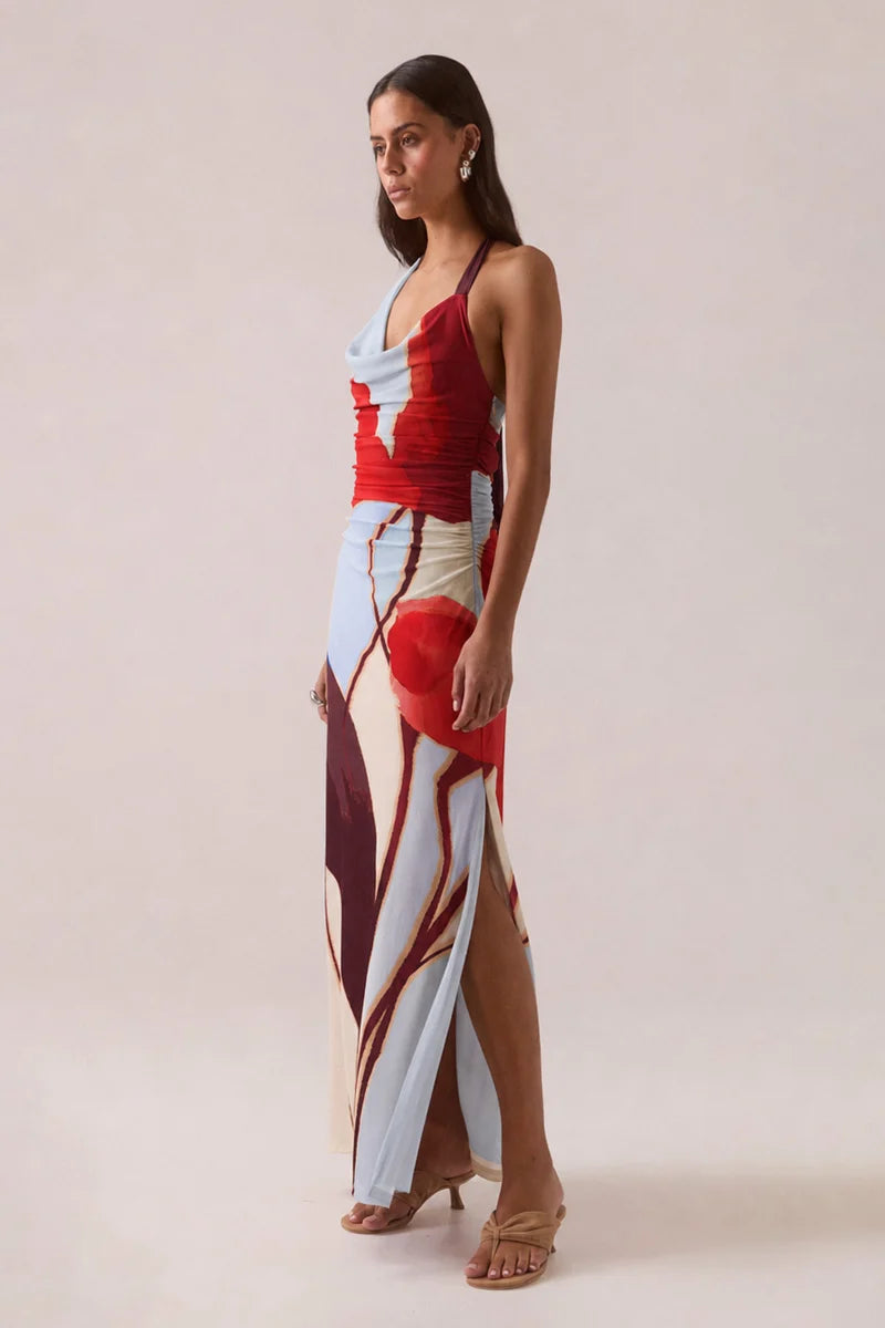 KALEA DRESS -,BLUE BLOOM