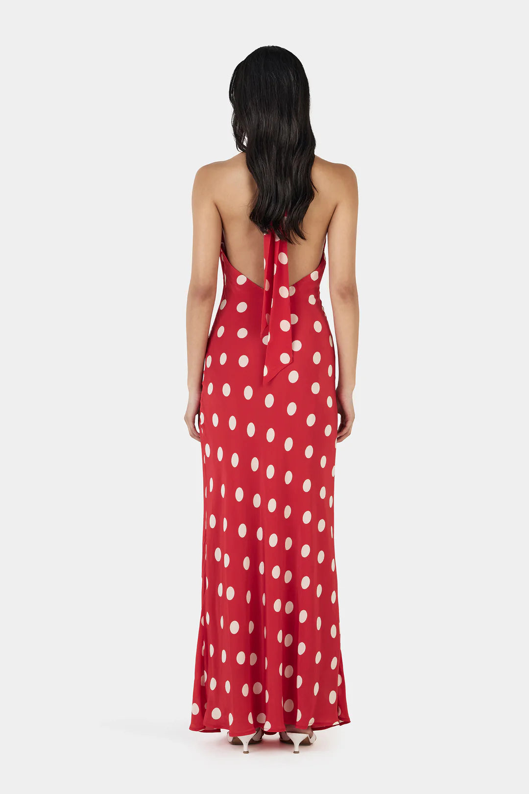 ELYSE MAXI DRESS - RED POLKA