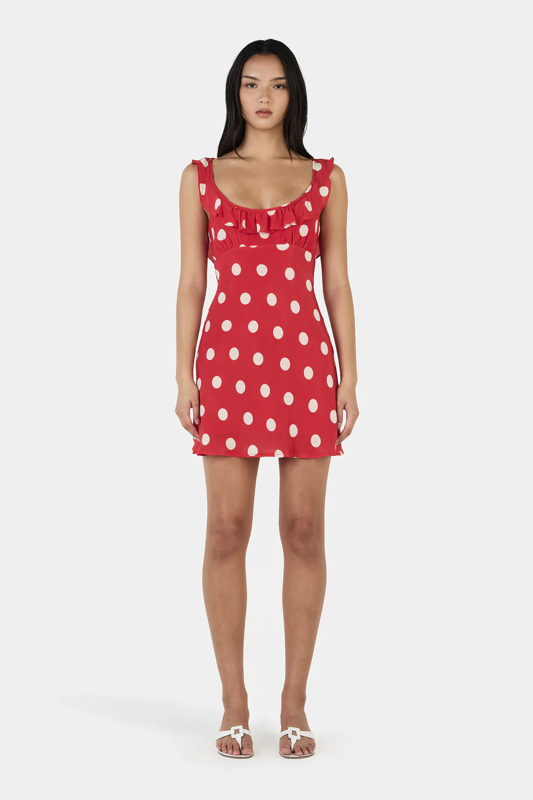 CANDY MINI DRESS - RED POLKA