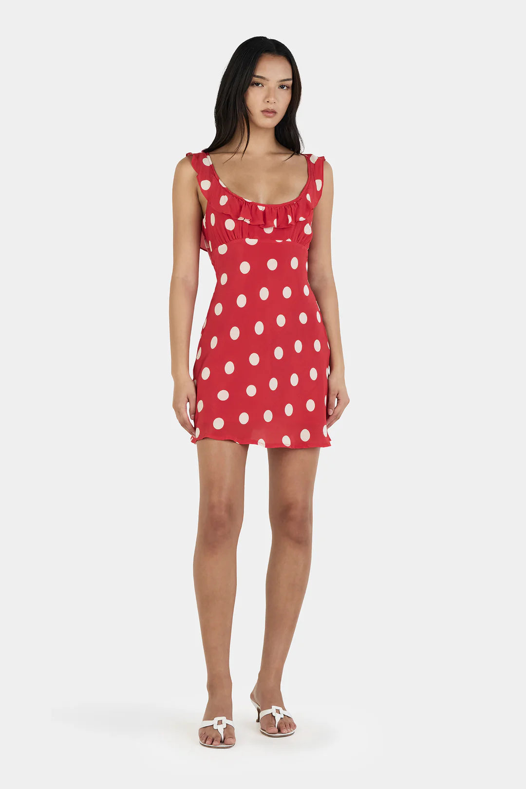 CANDY MINI DRESS - RED POLKA