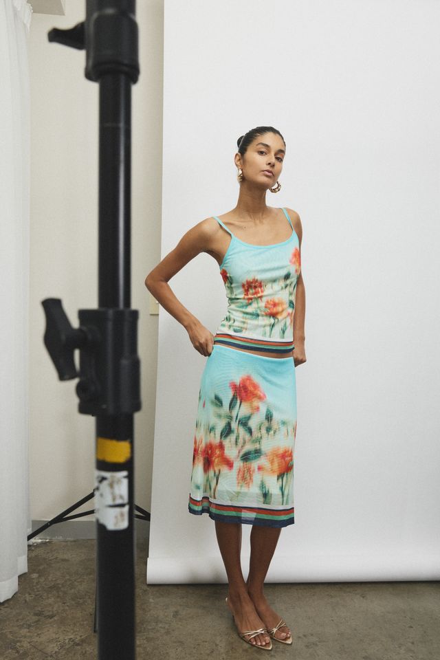 BABY BLUE MESH CAMISOLE