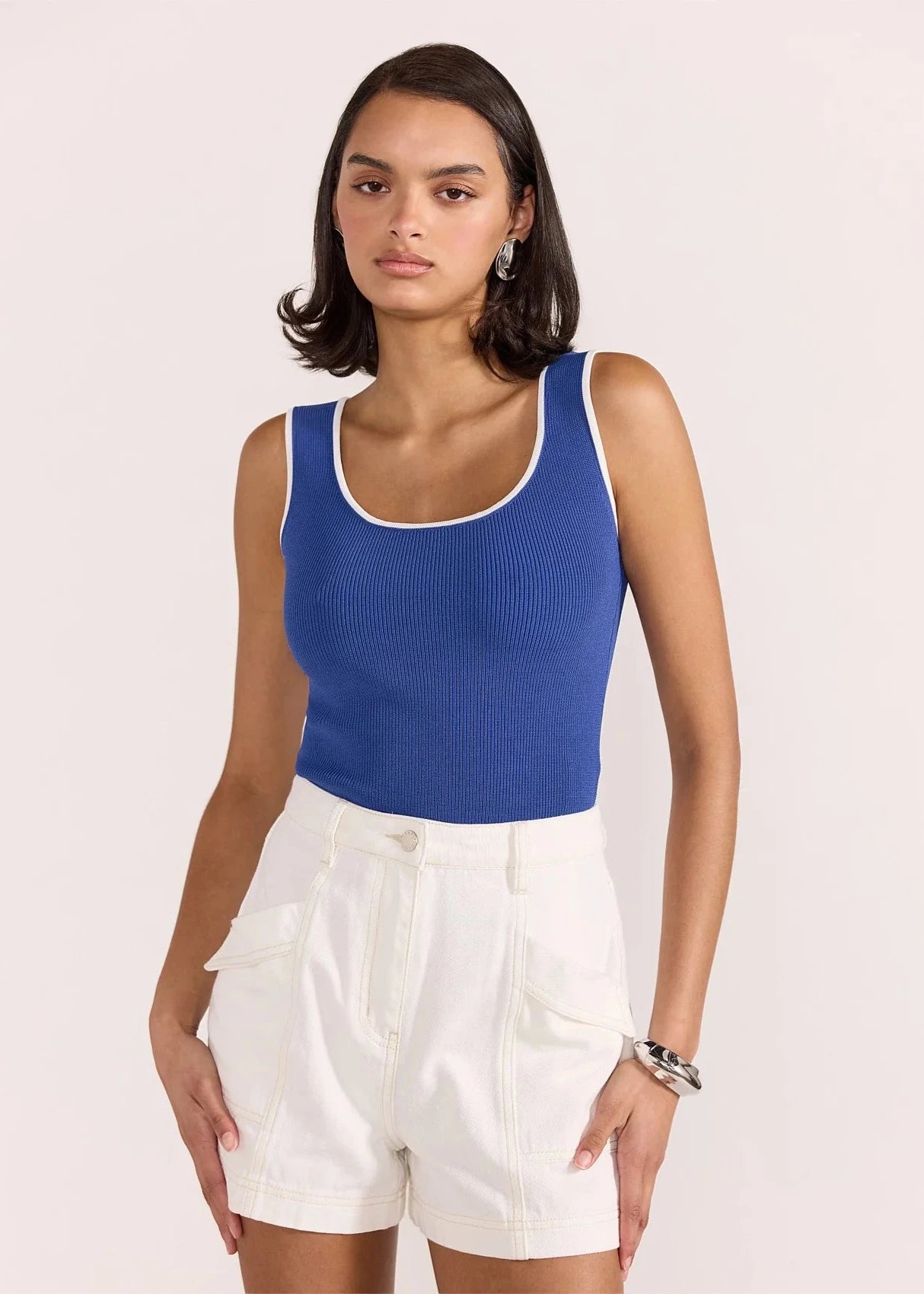 THEA CONTRAST KNIT TANK