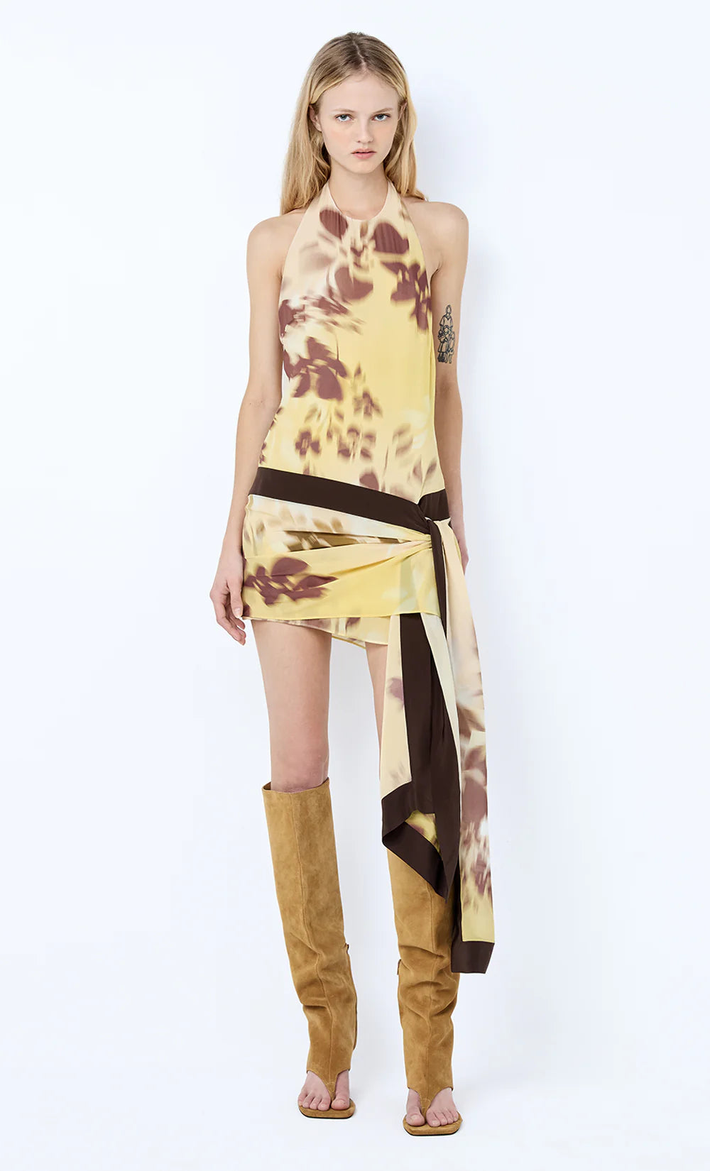 BLAISE HALTER MINI DRESS PALMERA FLORAL