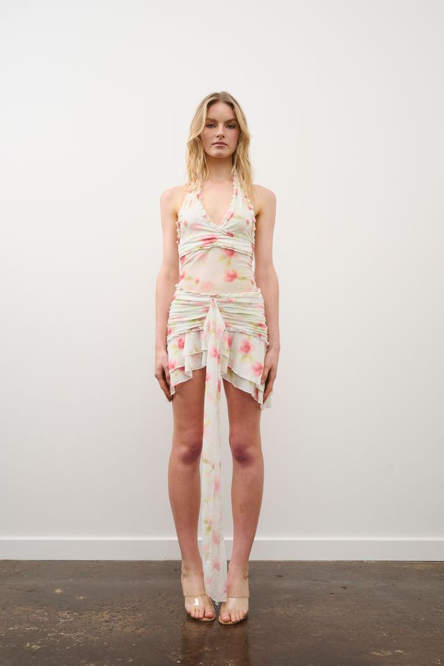 BIANCA MINI SKIRT - BLOOM RHINESTONE