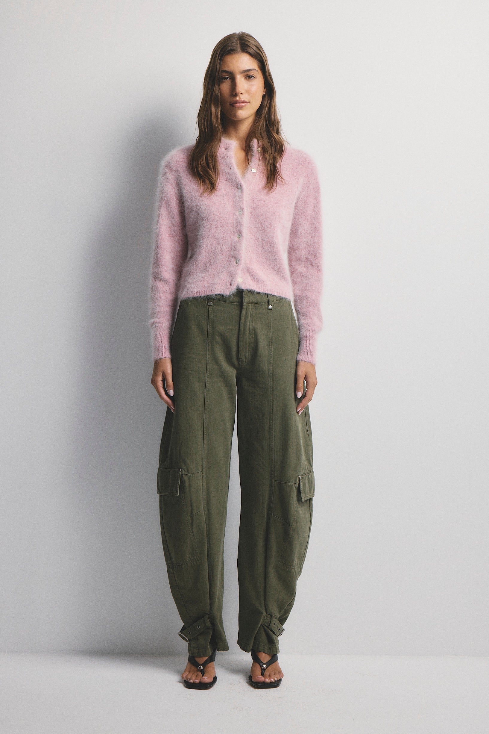 BELLA CASHMERE BUTTON CARDI
