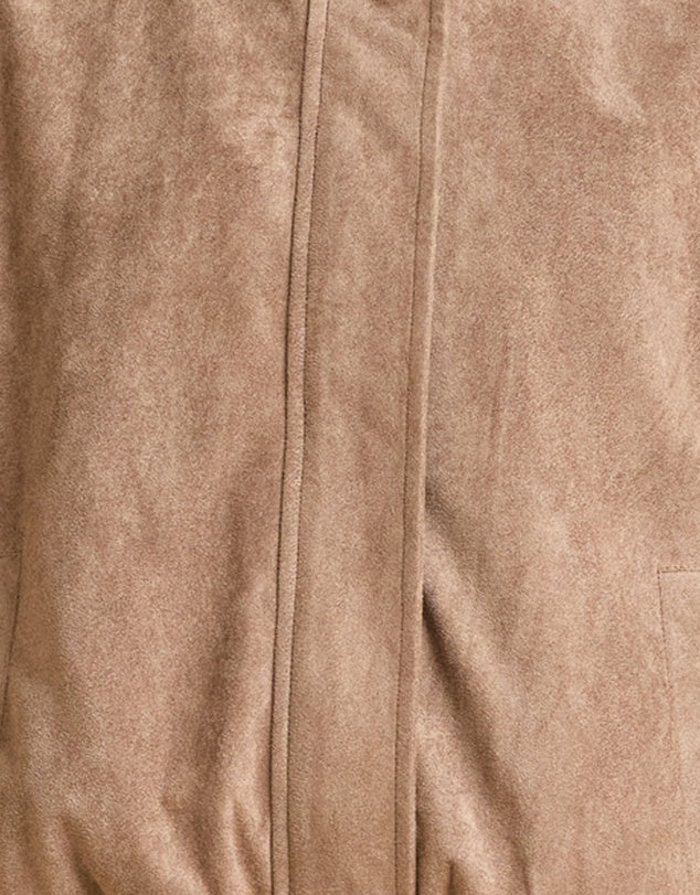 FAUX SUEDE BOMBER