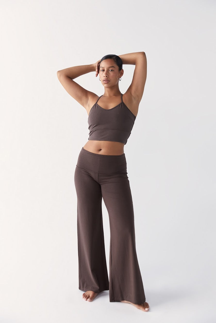 FULL LENGTH YIN FLARE - DARK BROWN