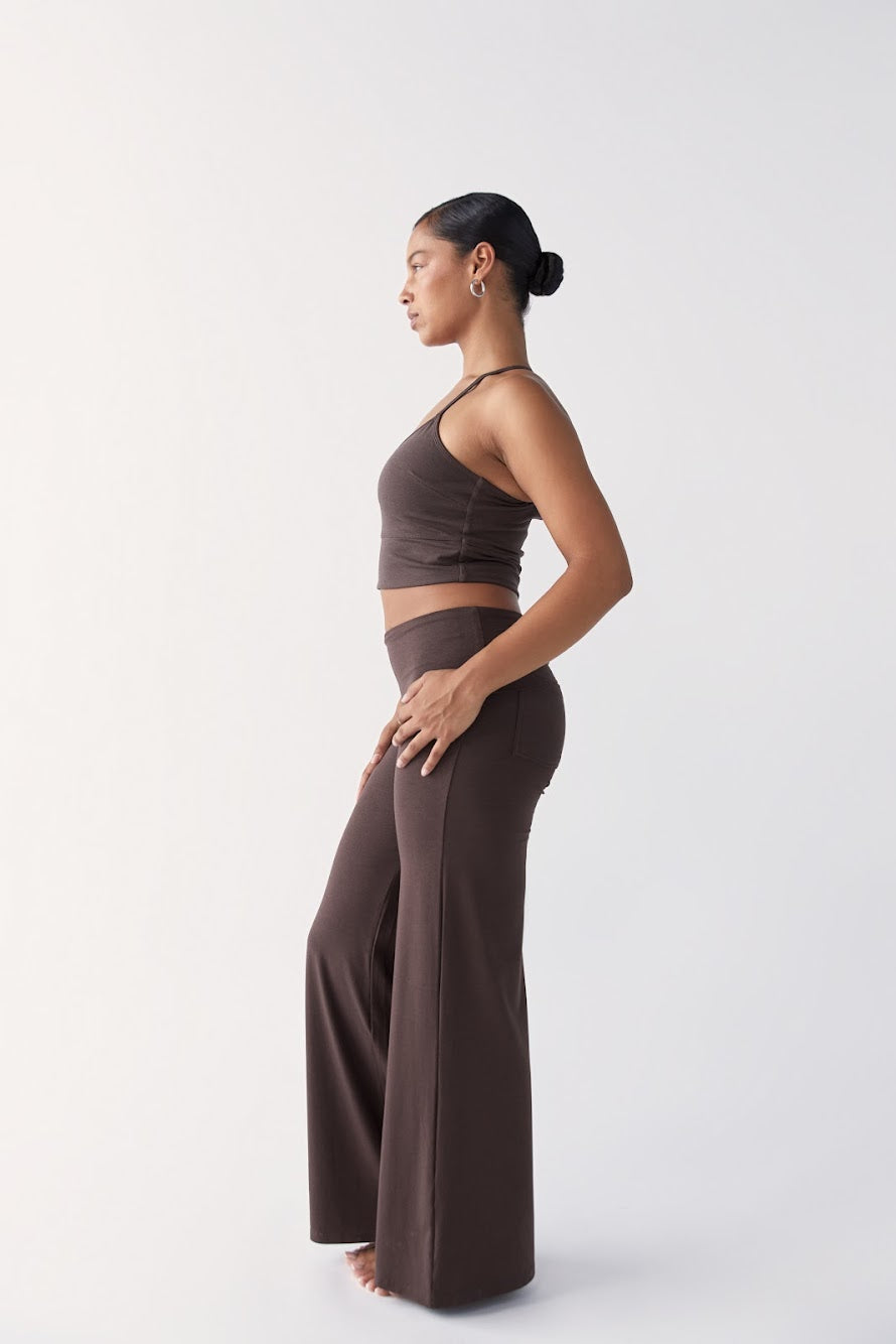 FULL LENGTH YIN FLARE - DARK BROWN